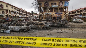 A place in Nigeria bombed by Boko Haram