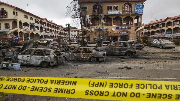 A place in Nigeria bombed by Boko Haram