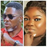 A photo collage of Kwame A Plus and media personality, Afia Pokua, Vim Lady