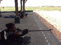 Ghana's shooting team - The Black Snipers at training