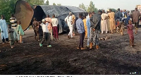 Onlookers went to the scene of the disaster in Majia on Wednesday