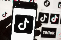 The logo of social media network TikTok