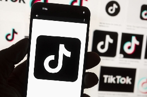 The logo of social media network TikTok