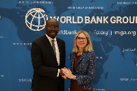 Dr Cassiel Ato Forson, Minister of Finance and World Bank’s MD of Operations, Anna Bjerde