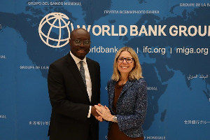 Dr Cassiel Ato Forson, Minister of Finance and World Bank’s MD of Operations, Anna Bjerde
