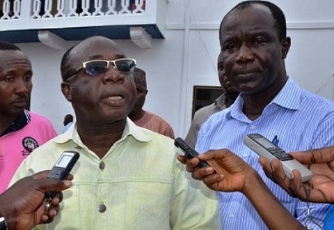Freddy Blay, [in spectacles] acting Chairman of the NPP