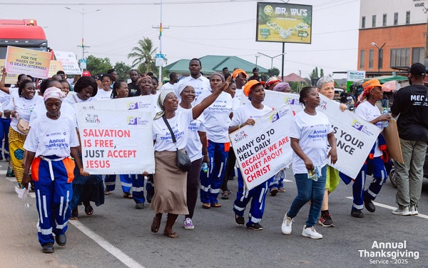 Participants held placards bearing messages