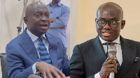 Photo collage of Godfred Yeboah Dame and Samuel Atta Akyea