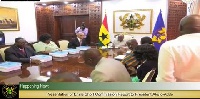 Emile Short Commission presenting the report to President Akufo-Addo