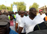 Former President John Mahama at NDC Unity Walk in Bolga