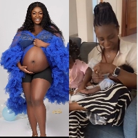 Tracey Boakye captured beside her mother