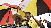 Ugandan president Museveni and First Lady Janet