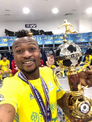 Patrick Twumasi played the entire game as Astana beat FC Kairat to win the Super Cup