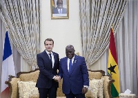 Emmanuel Macron and Nana Addo Dankwa Akufo-Addo