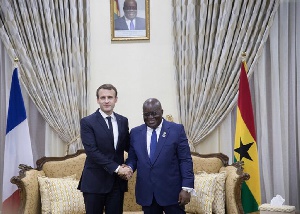 Emmanuel Macron and Nana Addo Dankwa Akufo-Addo