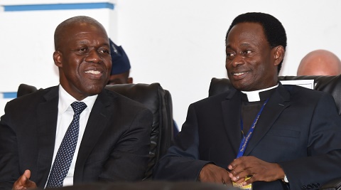 Apostle Dr Opoku Onyinah and Vice President Amissah-Arthur in a pose