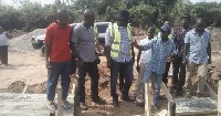 The DCE inspecting some of the projects in his district