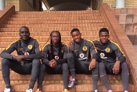 Ahmed Toure with Kaizer Chiefs team mates