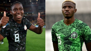 Asisat Oshoala and Victor Osimhen