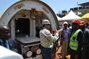 Vice President Paa Kwesi Amissah-Arthur inspects CenPower project