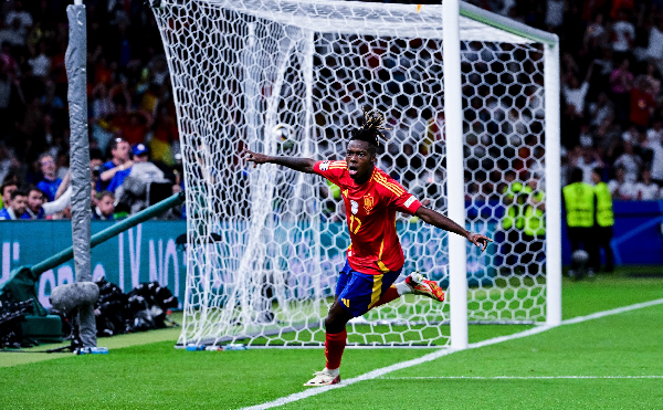 Nico Williams scored for Spain vs England in the Euro 2024 final match