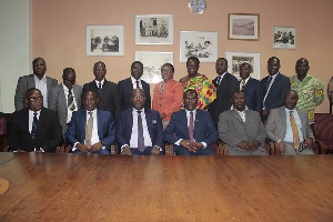 Joseph Boahen Aidoo, COCOBOD CEO seated with other dignitaries
