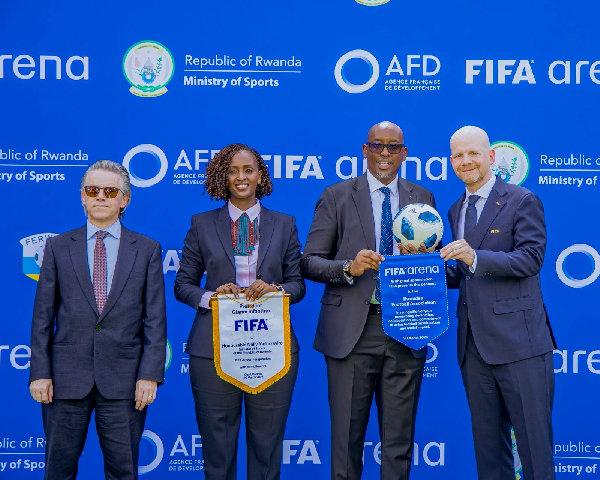 FIFA and Rwanda officials at the inauguration event