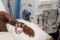 A patient on dialysis