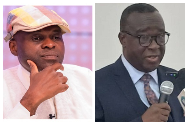 A photo collage of Martin Kpebu and Paul Baffoe-Bonnie