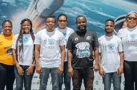 Members of the Galaxy Aerospace Ghana team at the Africa Space Expo in Abidjan