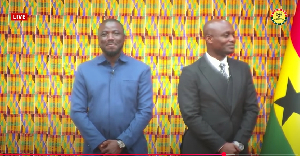 Professor Alidu Seidu (L) and Bernard Bediako Baidoo have been sworn in as MPs