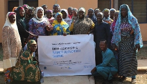 A group picture of the women after the workshop