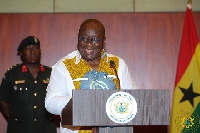 Nana Addo Dankwa Akufo-Addo, President of Ghana, delivering his address