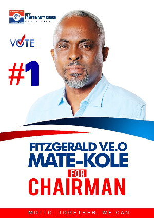 Fitzgerald Matey Korle won the chairmanship race, defeating incumbent Emmanuel Siakwa