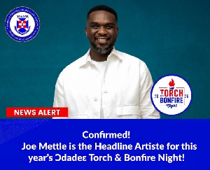 Gospel musician Joe Mettle is set to headline the 2026 edition of Ɔdadeɛ Torch and Bonfire Night