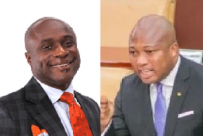 Kusi Boateng (left) secured a restraining order barring Ablakwa (right) from publishing is documents