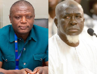 Sports minister Kofi Adams and football administrator Alhaji Grusah