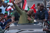 Former President John Dramani Mahama during a rally prior to the 2016 elections