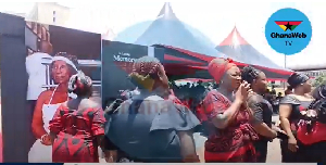 Some mourners captured at the funeral