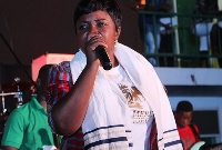 Ohemaa Mercy performing at a programme