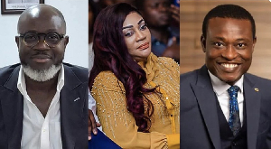 Queen Amadia (Middle) was arrested at the Accra International Airport on Tuesday, May 12, 2026 Queen Amadia (Middle) was arrested at the Accra International Airport on Tuesday, May 12, 2026