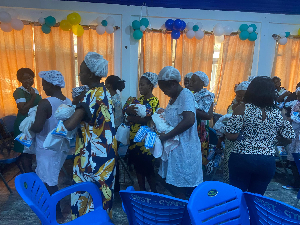 Some of the lactating mothers who received the support