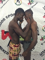 Isaac Commey clashes with British born Ghanaian Theophilus Nelson on Saturday November 4
