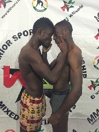Isaac Commey clashes with British born Ghanaian Theophilus Nelson on Saturday November 4