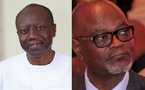 Businessmen and economist, Dr Kofi Amoah (R) and Finance Minister, Ken Ofori-Atta