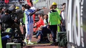 Muntari walked off the pitch in protest after being racially abused by Cagliari fans