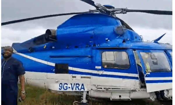 International Aircraft Services helicopter which made the emergency landing