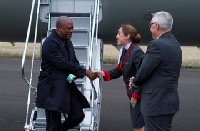President Mahama arrives in Scotland
