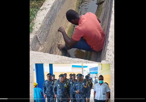 The angry driver in a gutter invoking the curse on a police officer