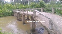 The bridge links up communities in the Agona East District